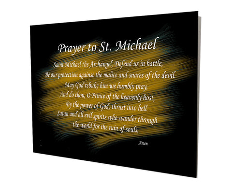Prayer To Saint Michael Stand Off Wall Decor