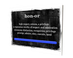 Definition of Honor Thin Blue Line Stand Off Wall Decor