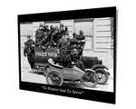 Vintage Police Patrol Aluminum Stand Off Wall Decor