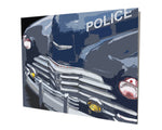 1950's Vintage Police Car Aluminum Stand Off Wall Decor