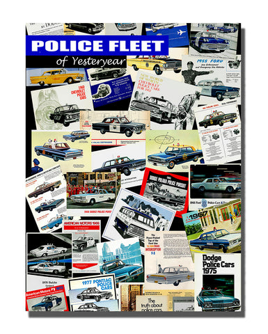 Police Fleet Of Yesteryear Aluminum Stand Off Wall Decor