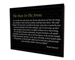 Man In The Arena Theodore Roosevelt Quote Aluminum Metal Wall Decor