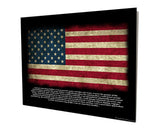 Army Values American Soldier Oath Aluminum Stand Off Wall Decor