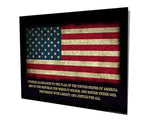 Pledge Of Allegiance American Flag Stand Off Aluminum Metal Wall Decor