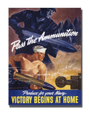Vintage US Navy Pass The Ammunition Stand Off Wall Decor