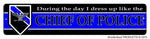 Thin Blue Line Chief of Police Street Sign