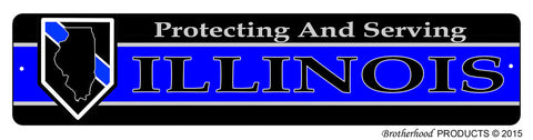 Protecting & Serving Ilinois Street Sign