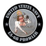 United States Navy Nose Art Rookie EA-6B Prowler  11.75 Inch Circle Aluminum Sign