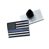 Thin Blue Line Police Sheriff Law Enforcement American Flag Lapel Pin