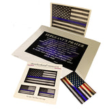 American Flag Thin Blue Line Magnet, Decals and Sergeant Police Officer Prayer print
