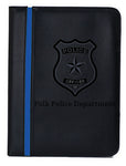 thin blue line police padfolio with your logo minimum 40 pieces