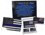 police officers prayer american flag thin blue line padfolio car magnet and decal
