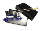 Thin Blue Line American Flowing Flag Ornament